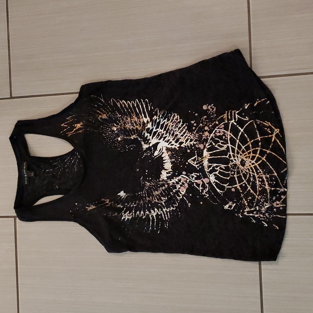 Black burnout tank